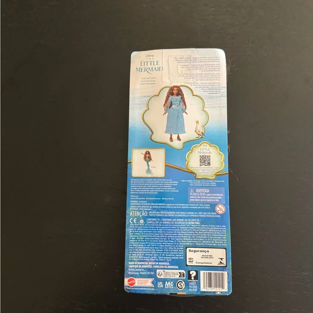 New Disney Little Mermaid Ariel Doll in Blue Dress
